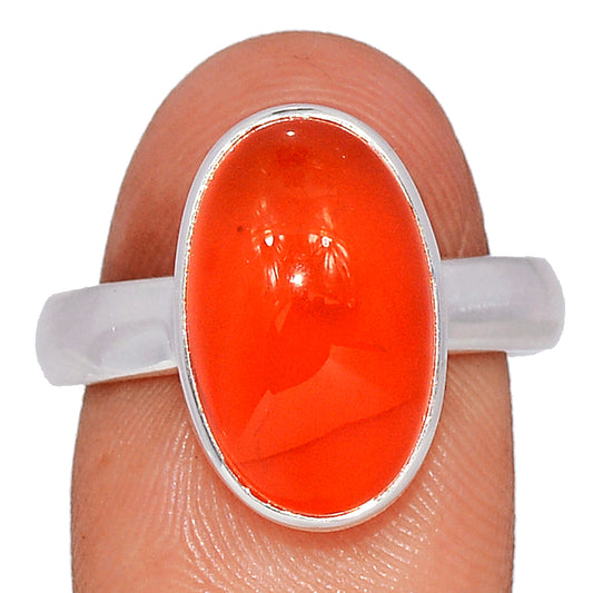 Sterling Silver Carnelian Oval ring