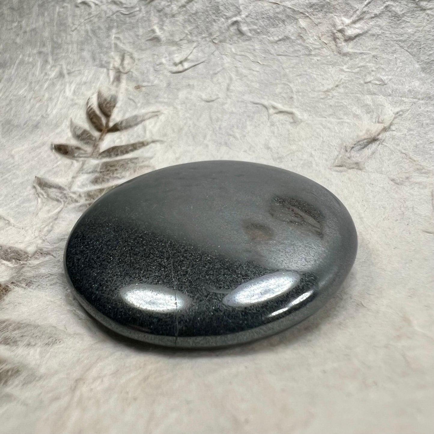 Hematite Palm Stone