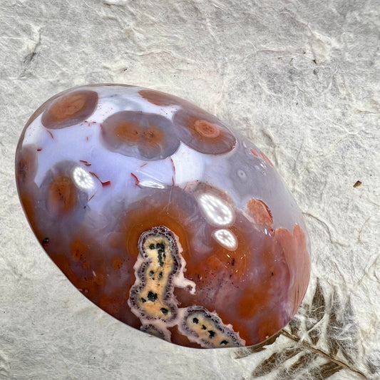 Pink Agate Palm Stone