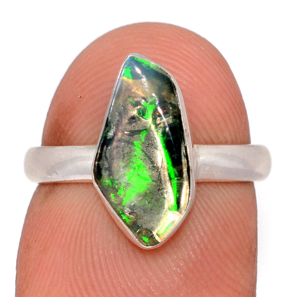 Sterling Silver Raw Ethiopian Opal Ring