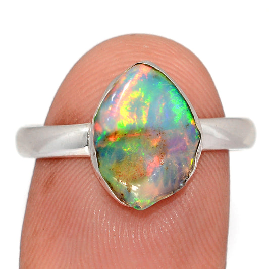 Sterling Silver Raw Ethiopian Opal Ring