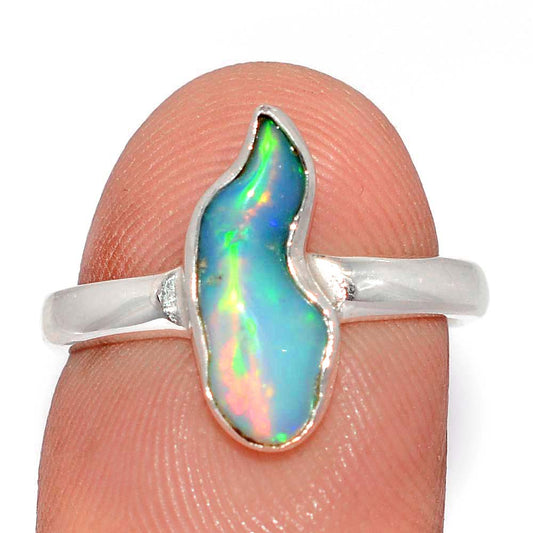 Sterling Silver Raw Ethiopian Opal Ring
