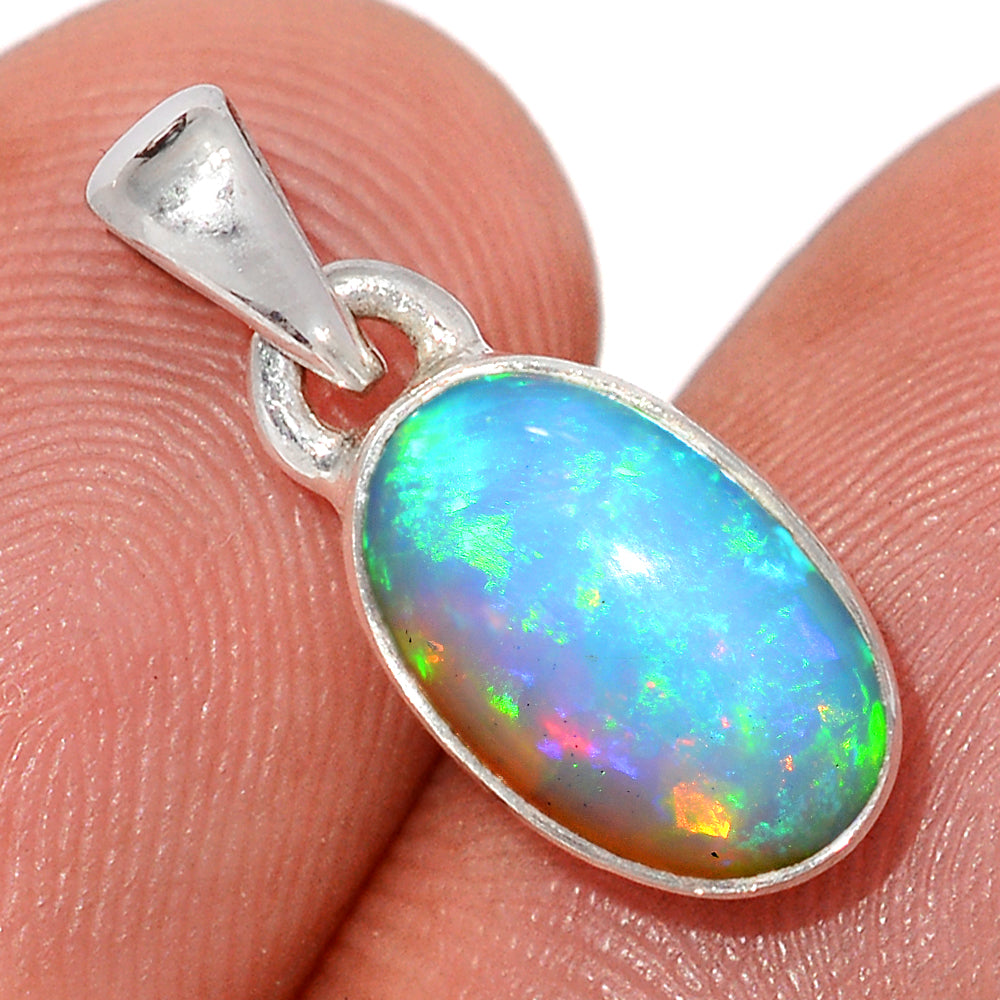 Sterling Silver Ethiopian Opal Pendant