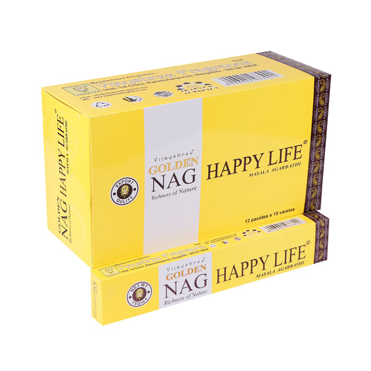 Golden Nag Happy Life Incense Sticks 15 grams