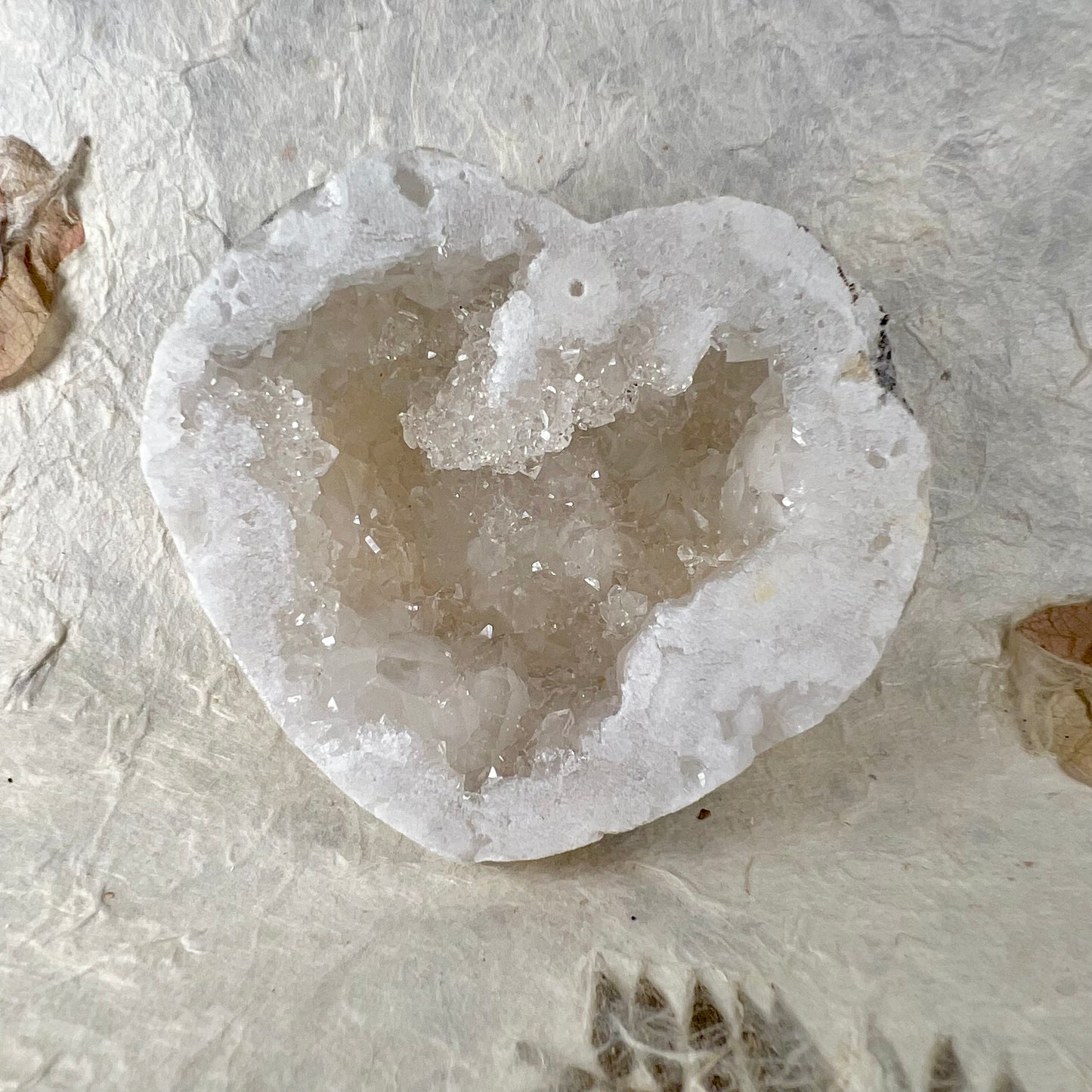 Druzy Quartz Crystal Heart