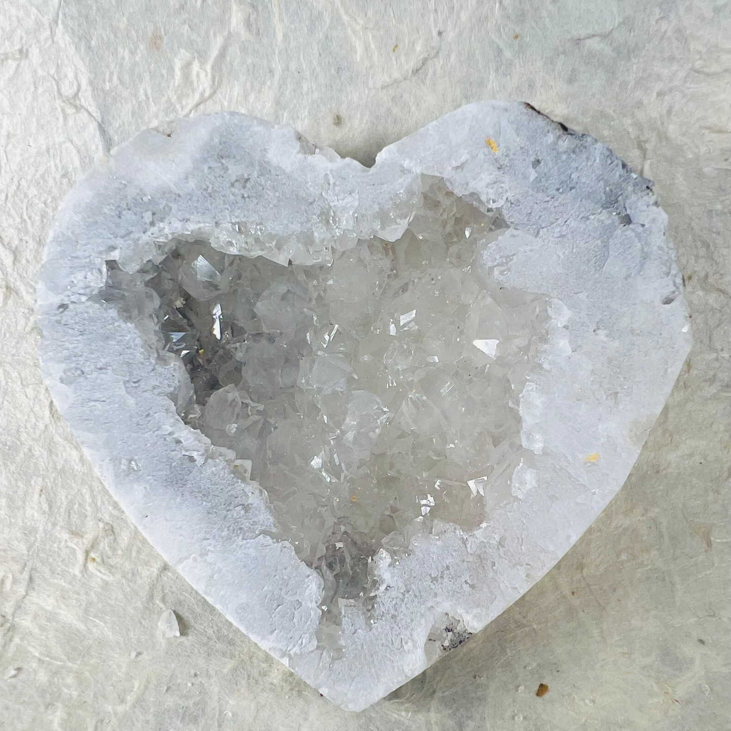 Druzy Quartz Crystal Heart