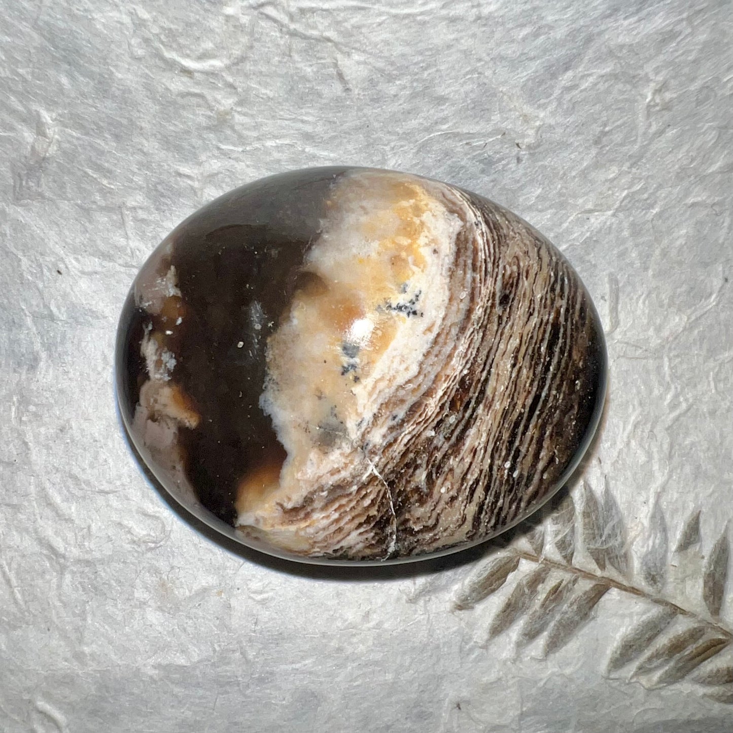 Black Opal Palm Stone