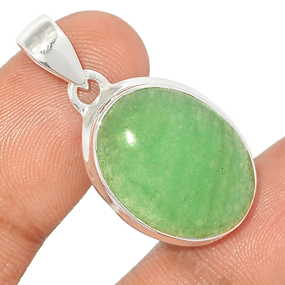 Sterling Silver Green Aventurine Pendant