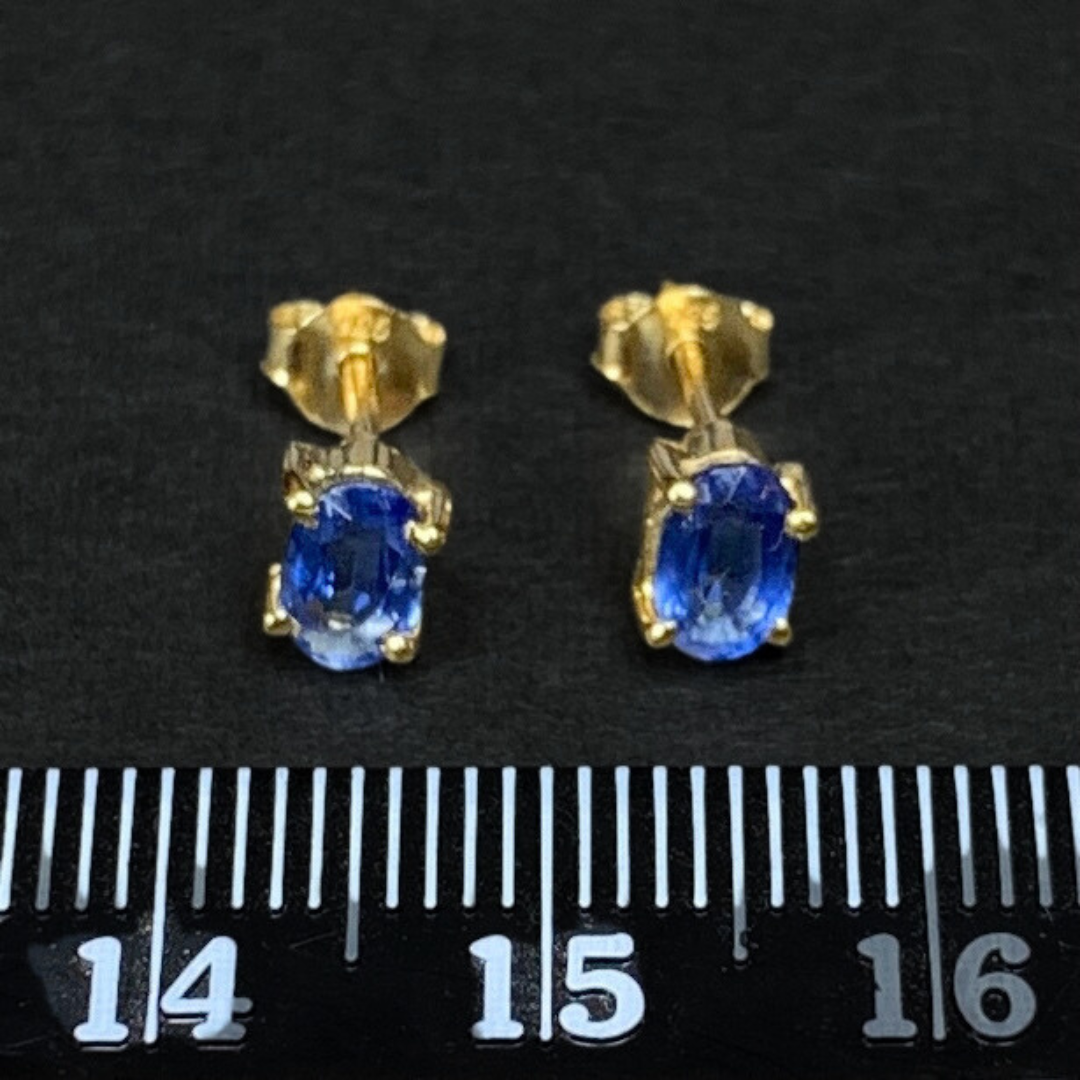 18k Gold Vermeil Kyanite Studs