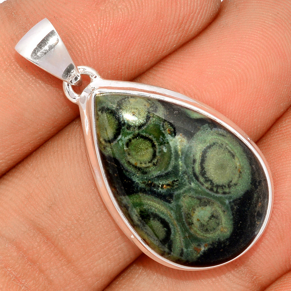 Sterling Silver Kambaba Ocean Jasper Pendant