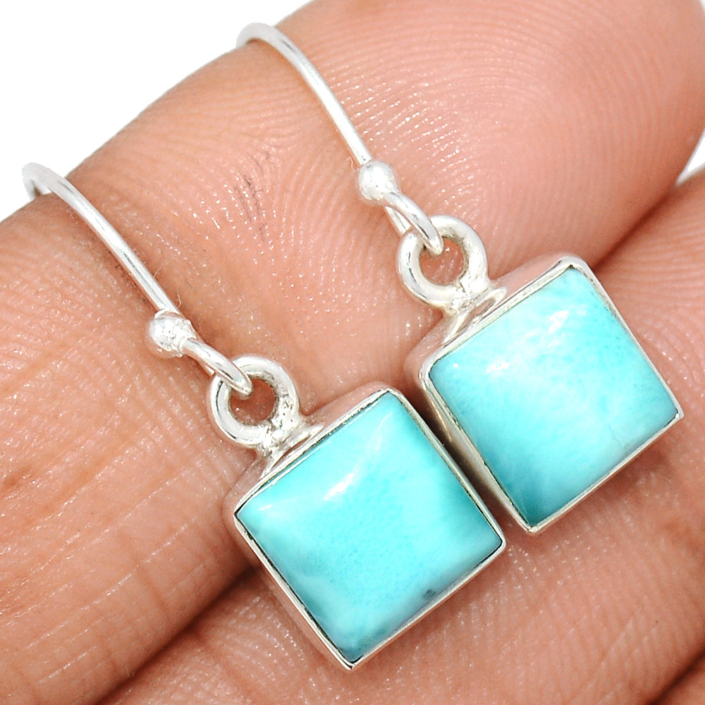 Sterling Silver Larimar Earrings