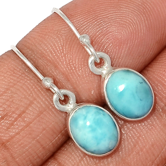 Sterling Silver Larimar Earrings