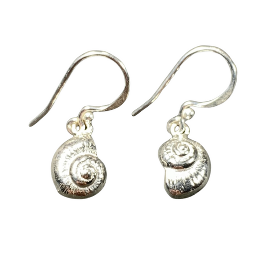 Sterling Silver Shell Drop Earrings