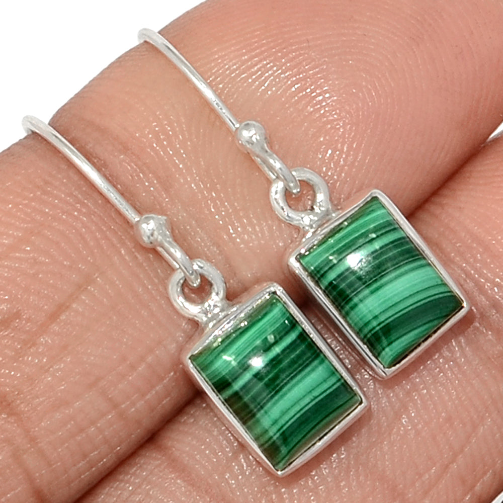 Sterling Silver Malachite Earrings