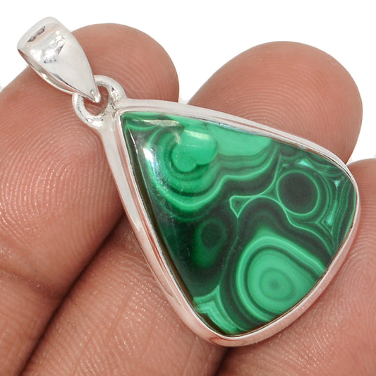 Sterling Silver Malachite Pendant