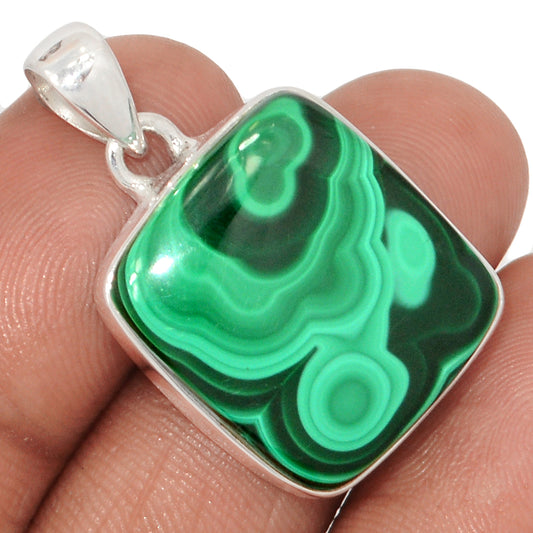 Sterling Silver Malachite Pendant