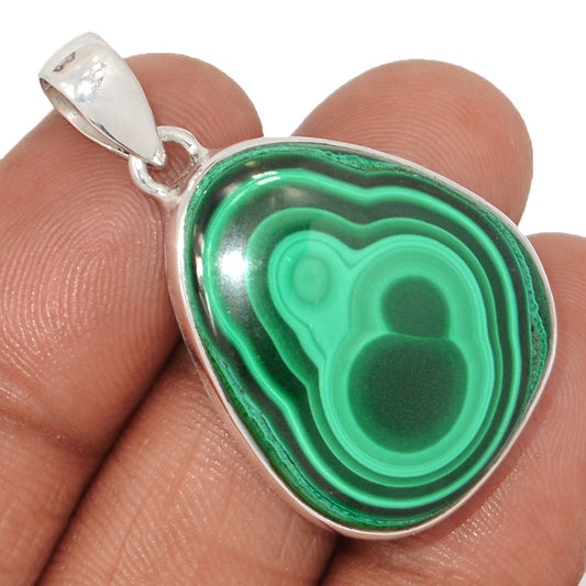 Sterling Silver Malachite Pendant