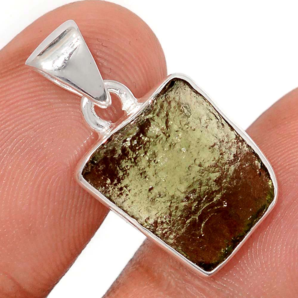 Sterling Silver Moldavite Pendant