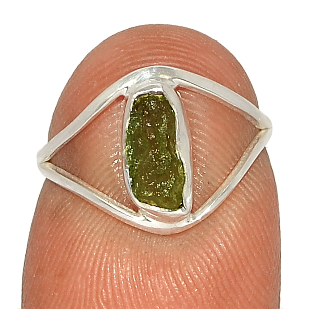 Sterling Silver Moldavite Ring