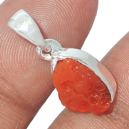 Sterling Silver Mexican Fire Opal Pendant
