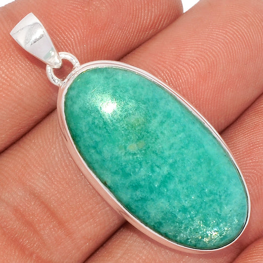 Sterling Silver Peruvian Amazonite Pendant