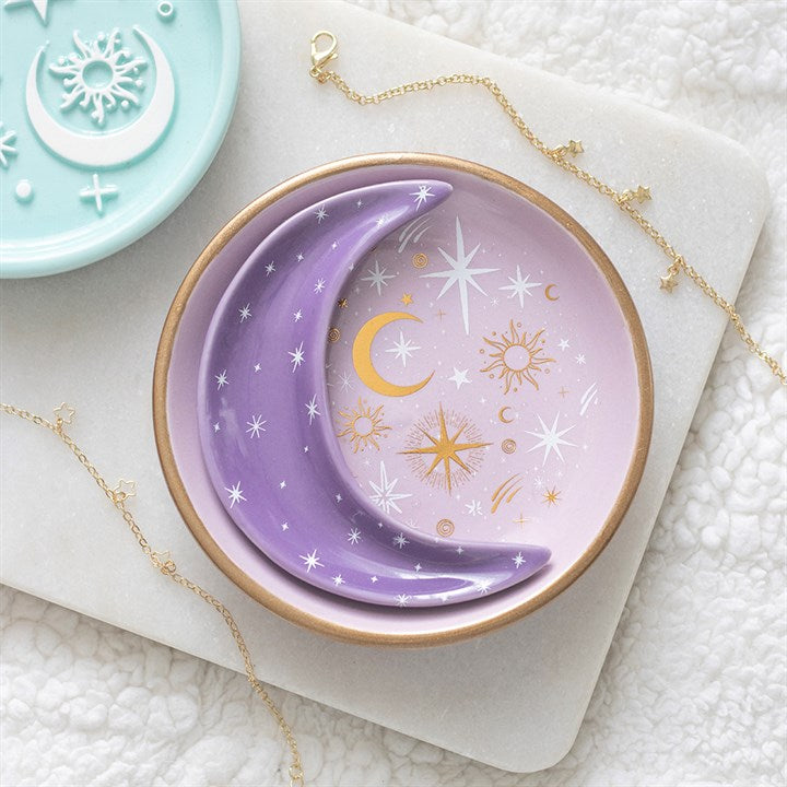 Purple Moon Stacking Trinket Dish