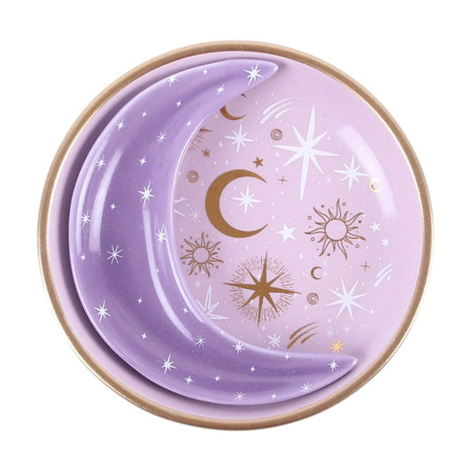 Purple Moon Stacking Trinket Dish