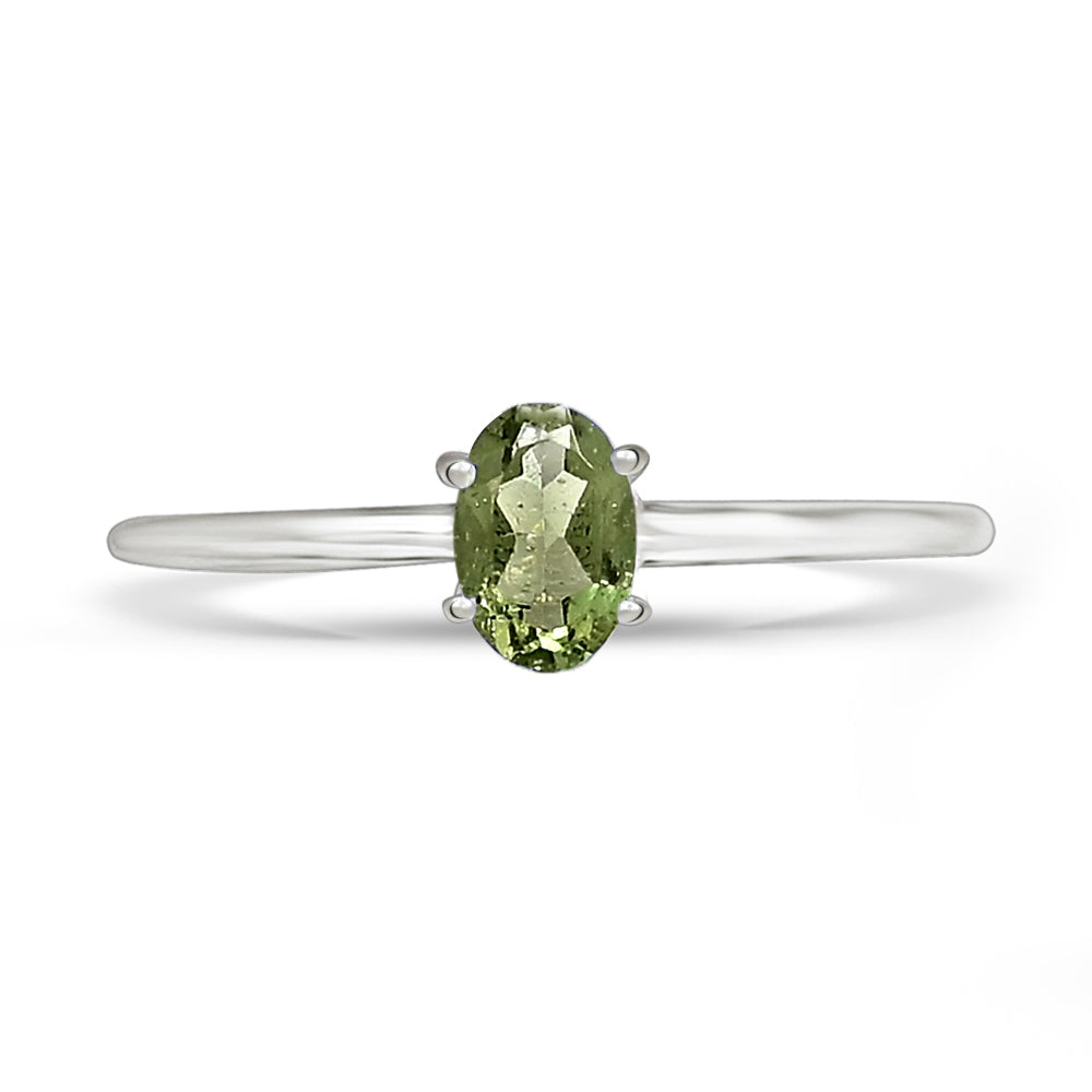 Sterling Silver Moldavite Ring