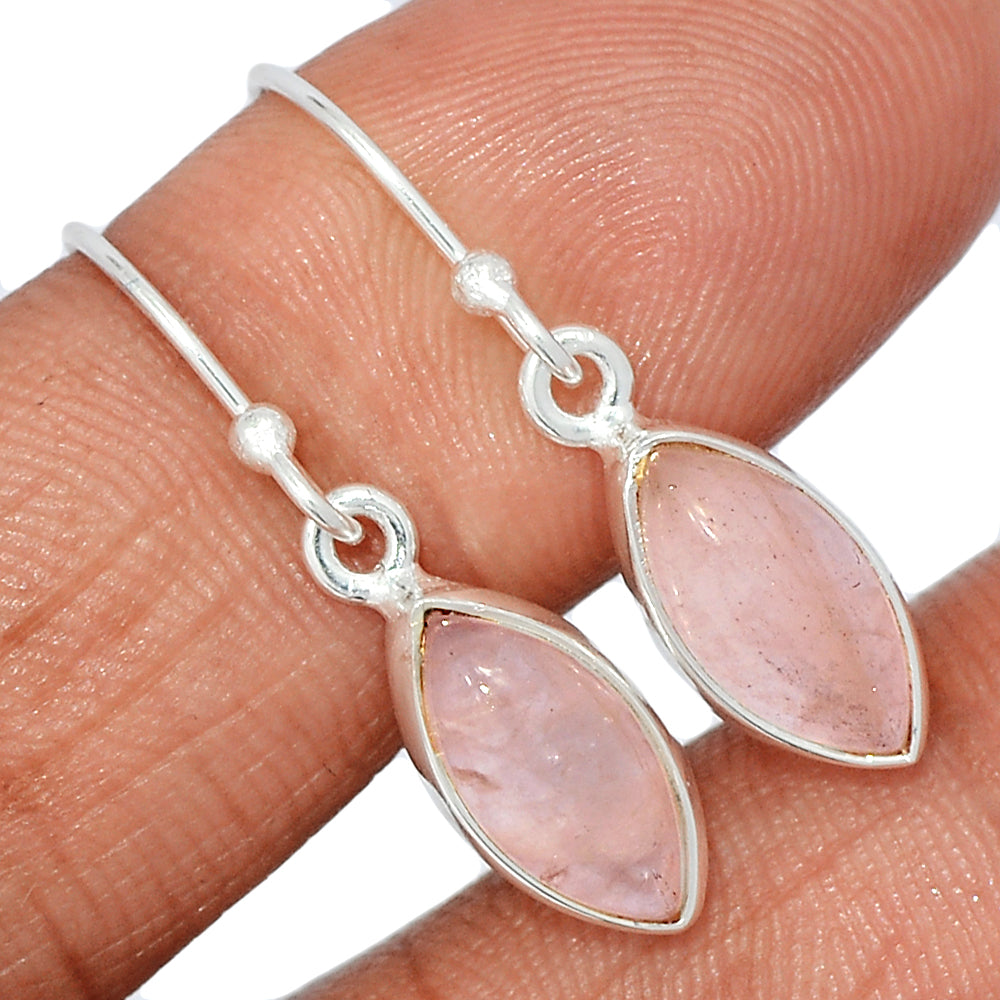 Sterling Silver Rose Quartz Earrings