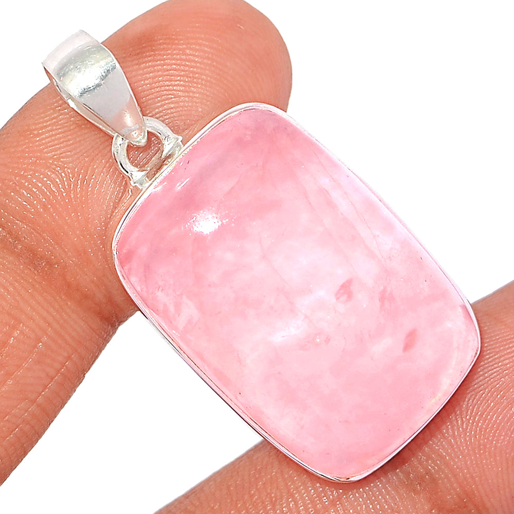 Sterling Silver Rose Quartz Pendant