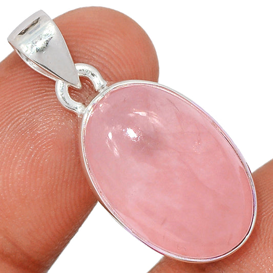 Sterling Silver Rose Quartz Pendant