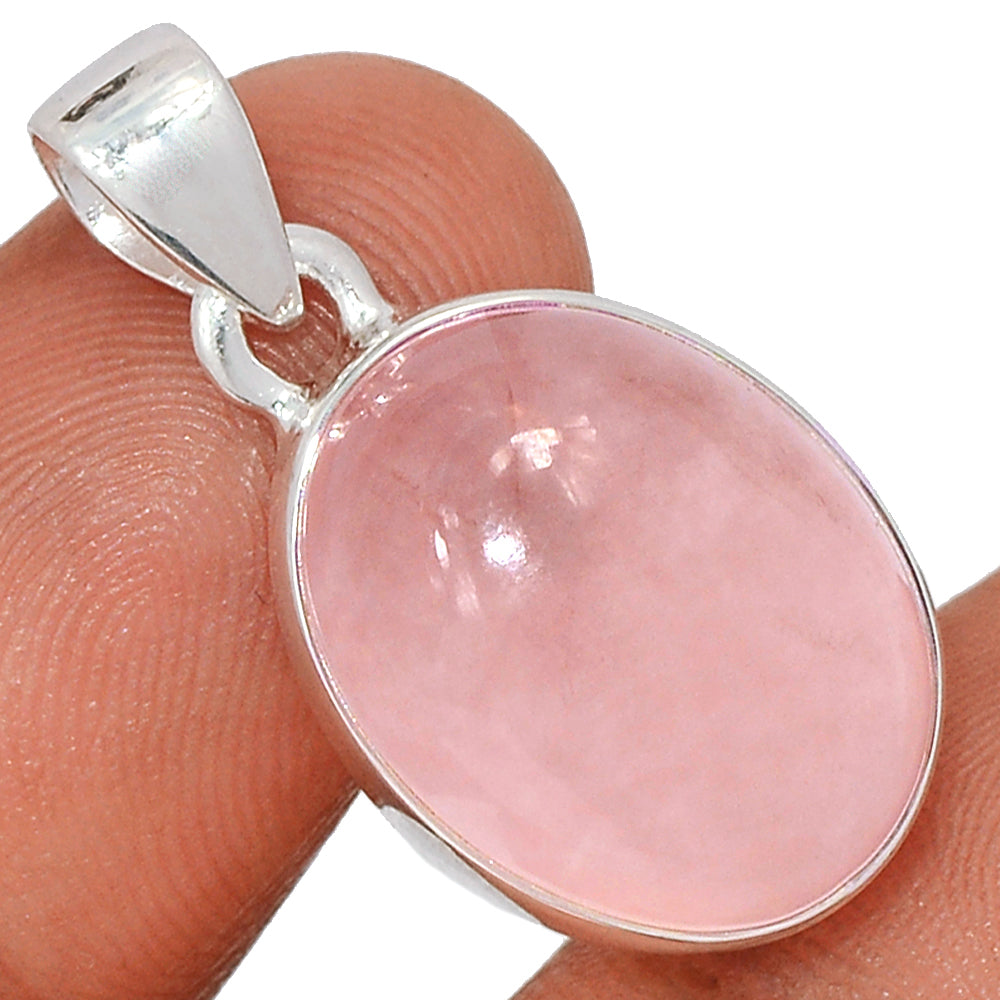 Sterling Silver Rose Quartz Pendant