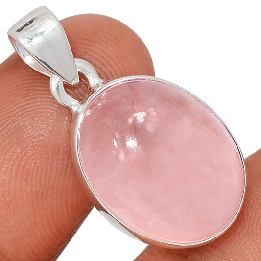 Sterling Silver Rose Quartz Pendant