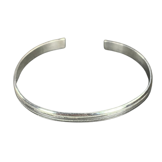 Sterling Silver Stripe Bracelet