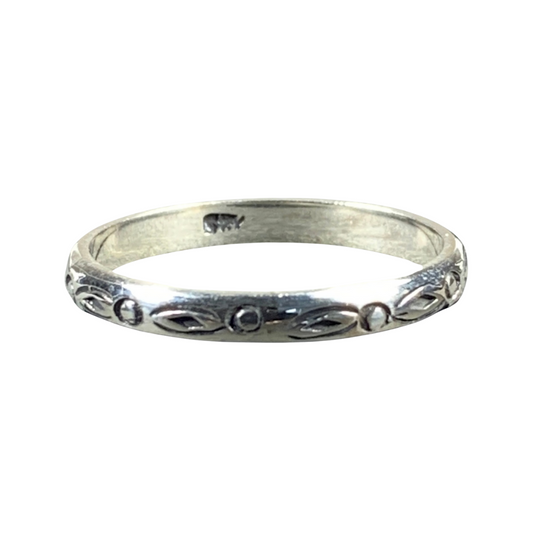 Sterling Silver Engraved Band Rings