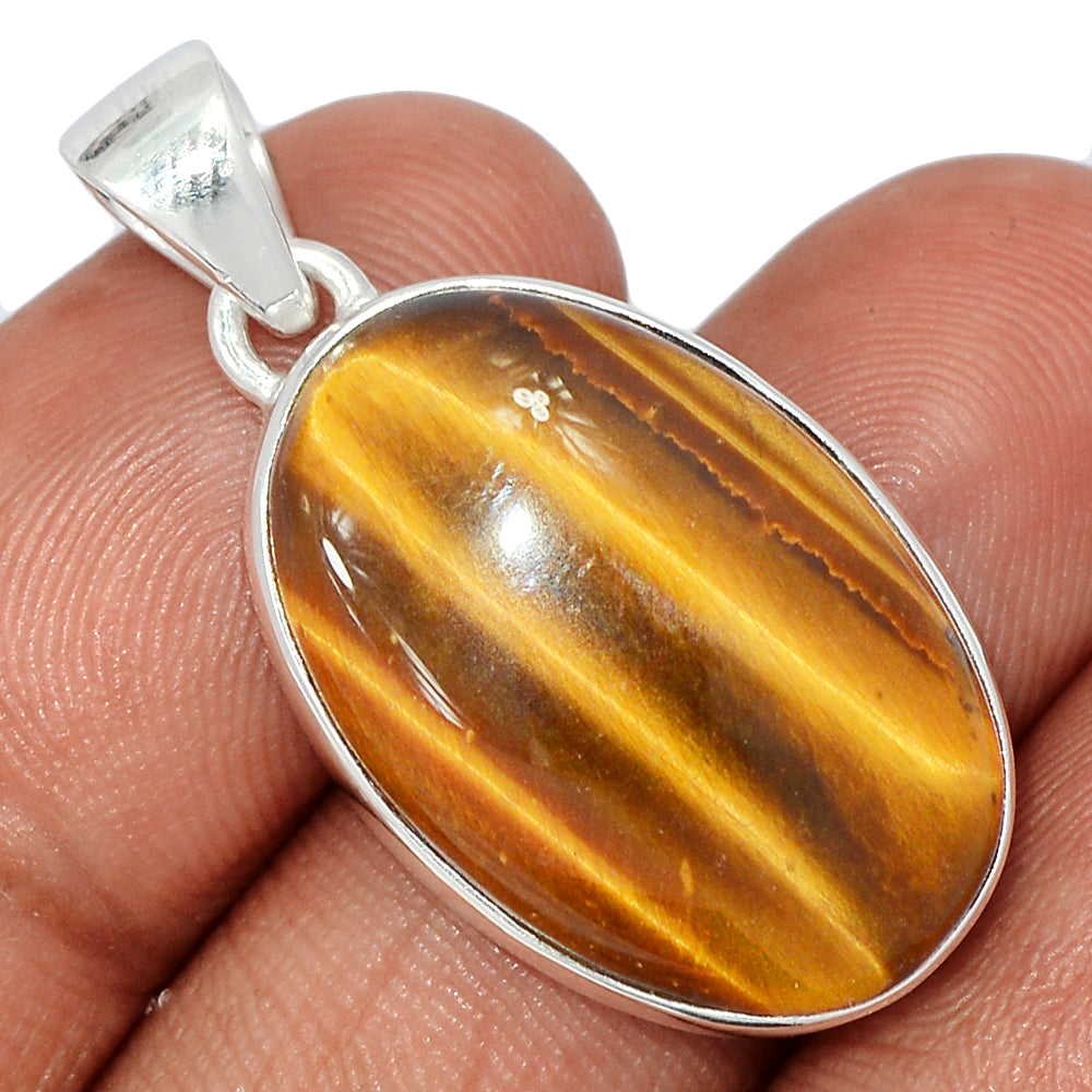 Sterling Silver Tiger Eye Pendant