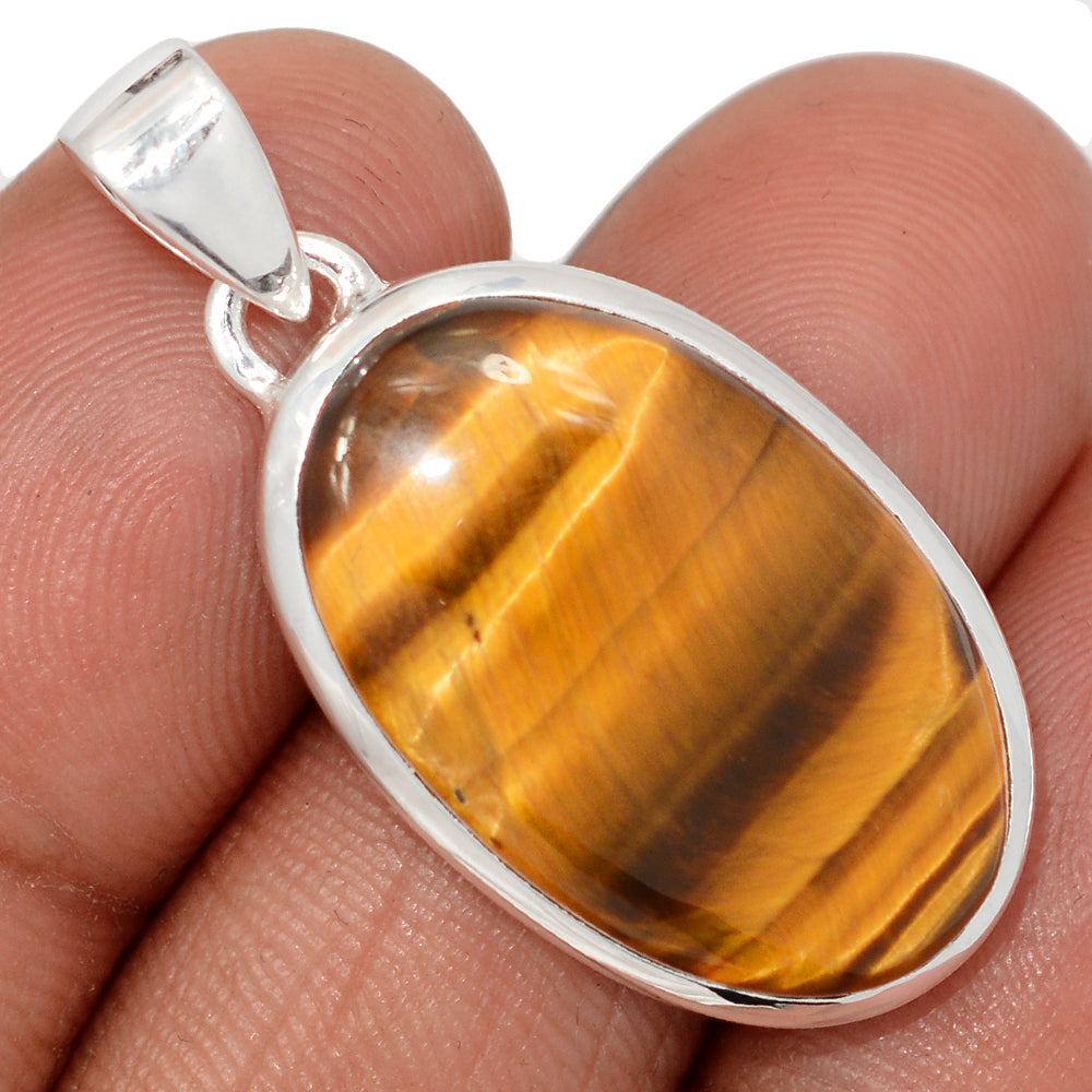 Sterling Silver Tiger Eye Pendant