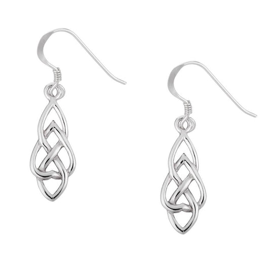 Lovely Sterling Silver Celtic Heart Earrings