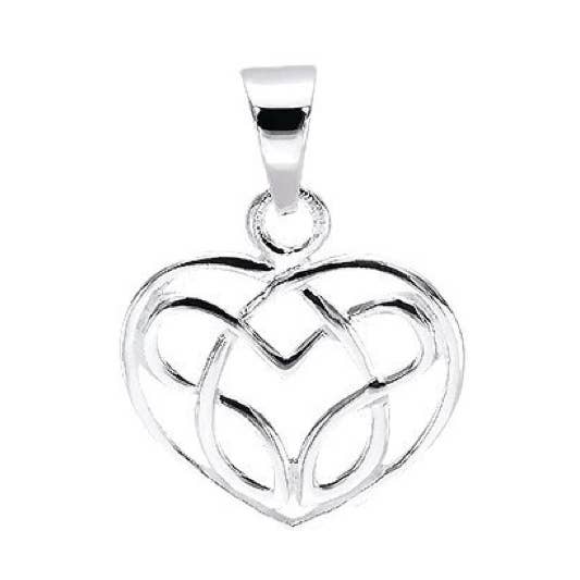 Beautiful Sterling Silver Celtic Heart Pendant
