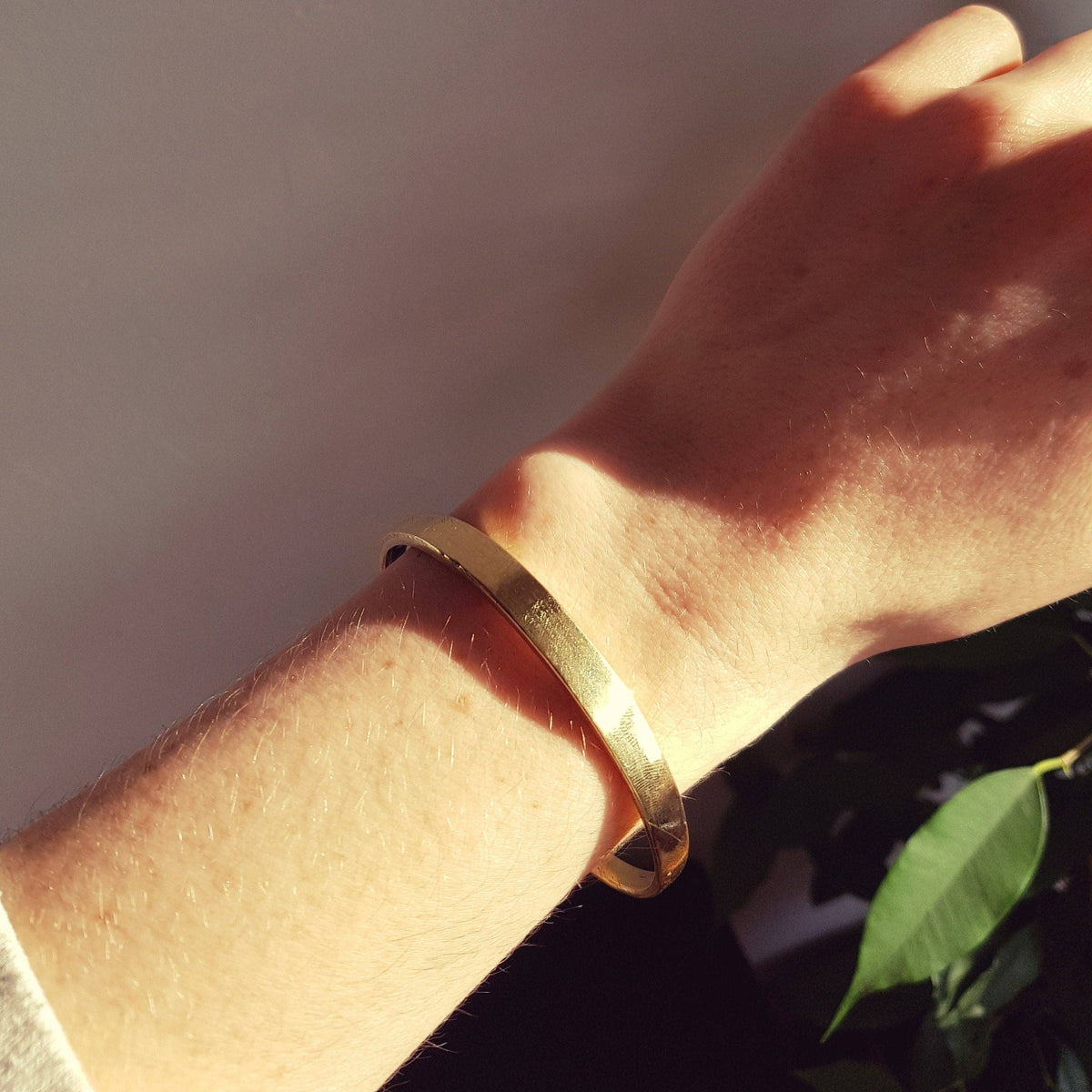 Simple Solid Brass Bracelet / Bangle / Boho / Ethnic / Rustic / Bohemian / Hippie / Gypsy / Jewellery /