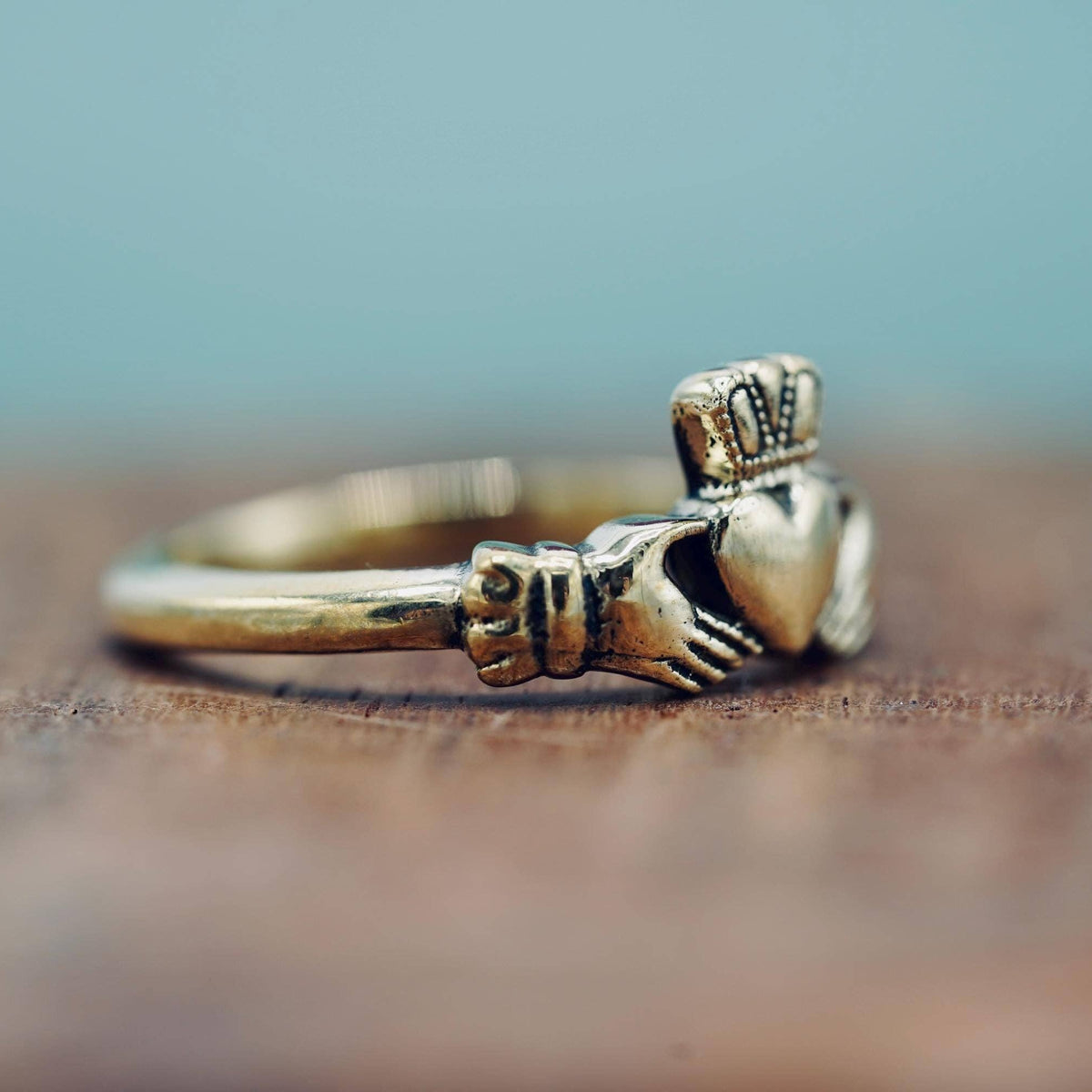 Brass Claddagh Heart Ring – Friendship, Loyalty & Love