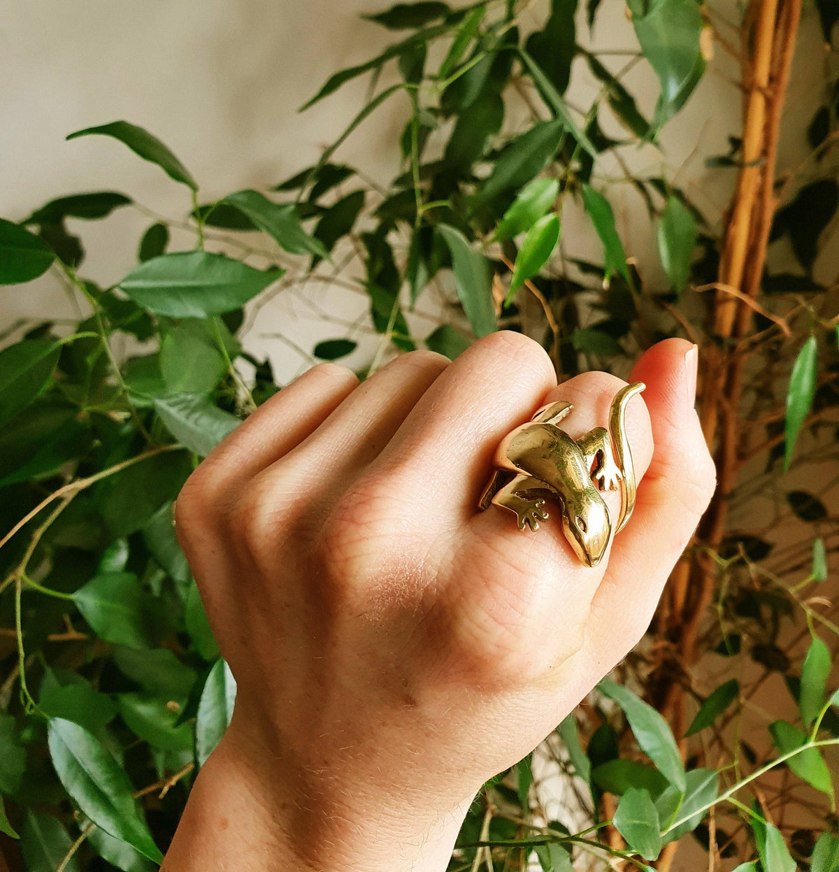 Adjustable Silver Lizard Ring, Silver Salamander Lizard Ring