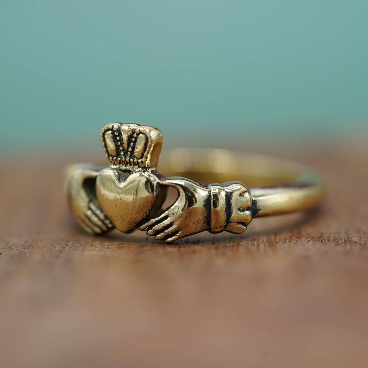 Brass Claddagh Heart Ring – Friendship, Loyalty & Love