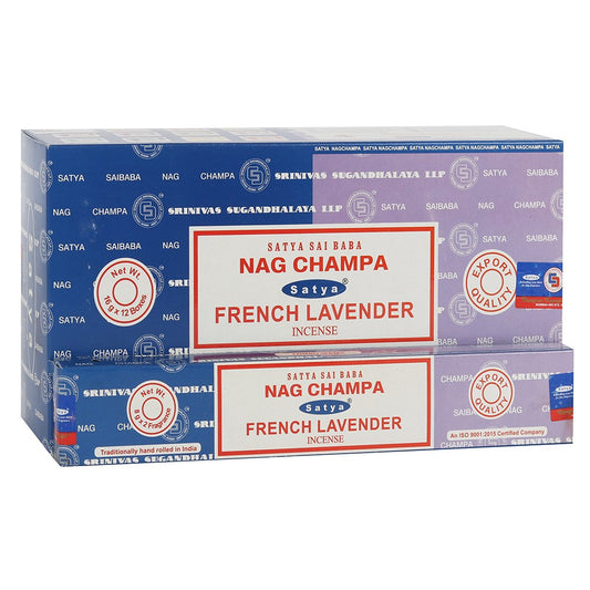 Satya Combo Nag Champa & French Lavender Incense Sticks 15 grams