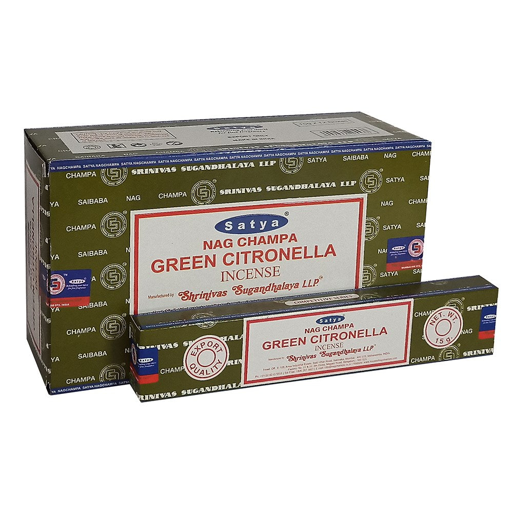 Satya Green Citronella Incense Sticks 15 grams