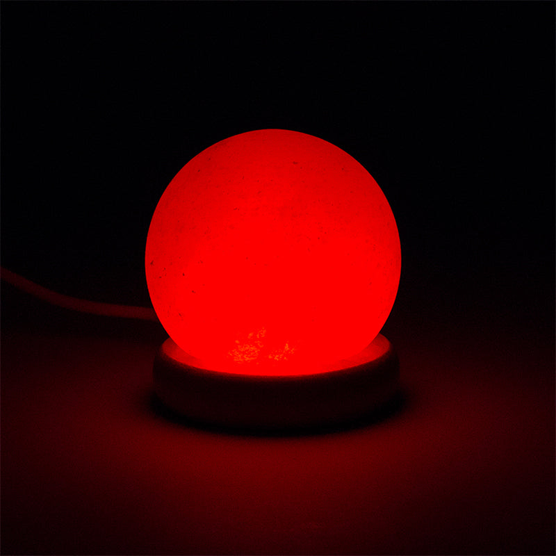 Mini Mood Salt Lamp sphere white USB + LED