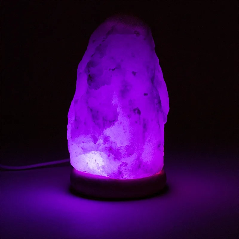 Mood Salt Lamp white raw USB + LED (16cm)