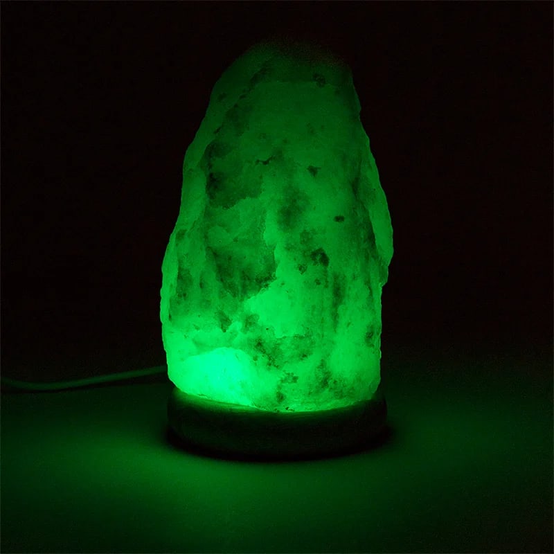 Mood Salt Lamp white raw USB + LED (16cm)