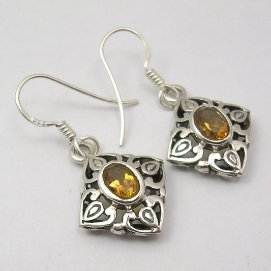 Citrine Sterling Silver Earrings