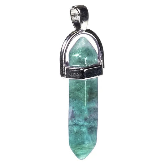 Fluorite Crystal Point Pendant